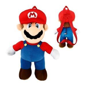 Super Mario Plush Mario Figure Backpack Nwt